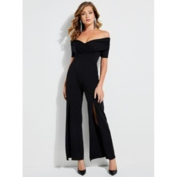 Guess Half Sleeve Juda Jumpsuit, Black, Size S